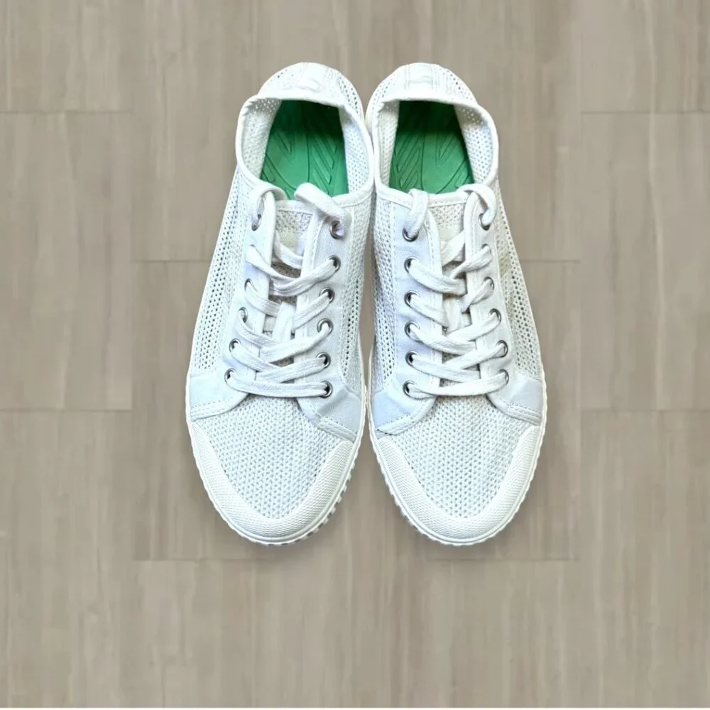 Tretorn White Mesh Low Top Sneakers